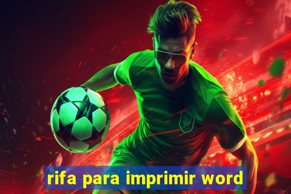 rifa para imprimir word